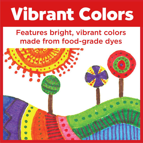 12 Jumbo Broadline Markers for Kids in Vibrant Colors