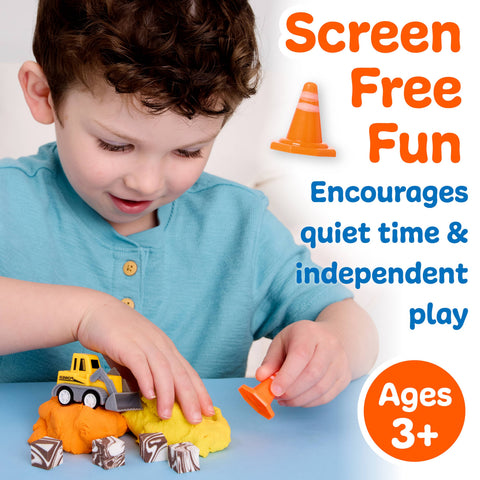 Sensory Mini Play Kit Jar with Cloud Clay: Construction Theme
