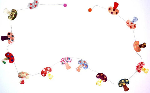 Mushroom 5ft Paper Garland