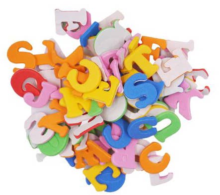 Foam letter and numbers, 0.87-in (2cm)