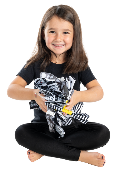 White & Black Dots Baby Paper with loop