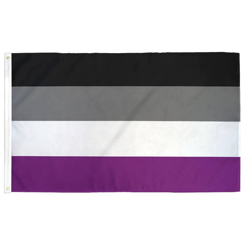 Asexual (Ace) Pride Flag: (M) 2ft x 3ft Single-Sided with Grommets