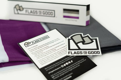 Asexual (Ace) Pride Flag: (M) 2ft x 3ft Single-Sided with Grommets