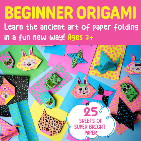 Neon Origami Mini Kit - DIY Craft for Kids
