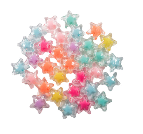 Acrylic Star Spacer Beads for Bracelets, Earrings, Necklaces