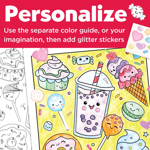 Paint By Numbers Sweets Hanging Wall Art Kit For Kids