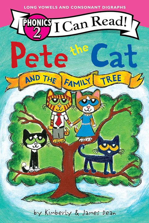 Pete the Cat and the Family Tree (I Can Read Phonics): Learn to Read with Pete the Cat in a Phonics-Based Story for Beginning Readers (Ages 4-8) cover image