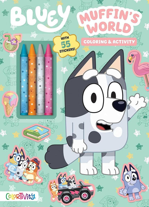 Bluey: Muffin's World (Color & Activity with Crayons) cover image