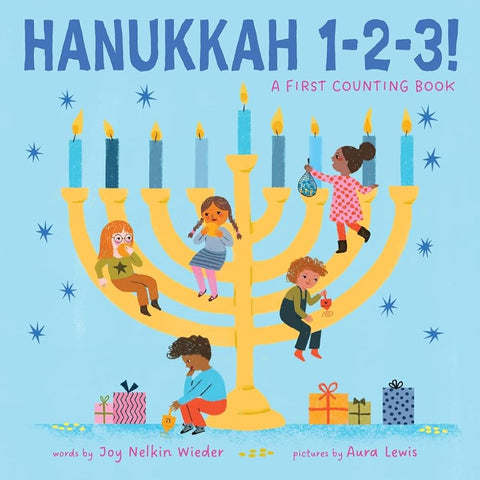 Hanukkah 1-2-3!: A First Counting Book (A Jewish Holiday Concept Book): Board Books to Celebrate the Jewish Holidays cover image