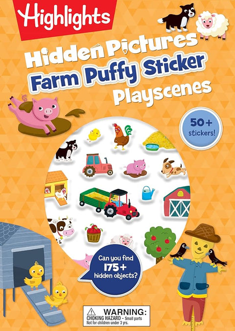Farm Hidden Pictures Puffy Sticker Playscenes (Highlights Puffy Sticker Playscenes) cover image