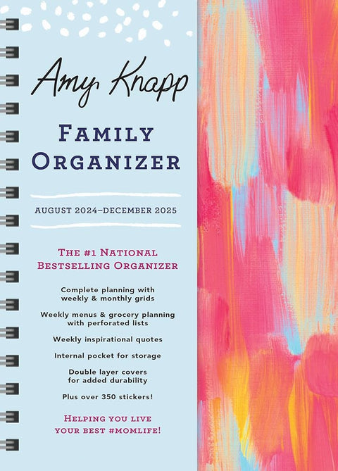 2025 Amy Knapp's Family Organizer: 17-Month Weekly Planner for Mom (Includes Stickers, Thru December 2025) (Amy Knapp's Plan Your Life Calendars) cover image
