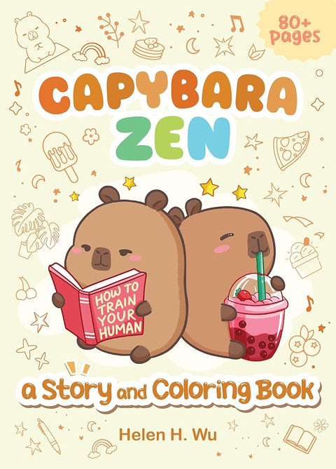 Capybara Zen: A Story and Coloring Book cover image