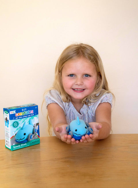 Creatibles Mini Air Dry Clay Car Kit - Speedy Shark