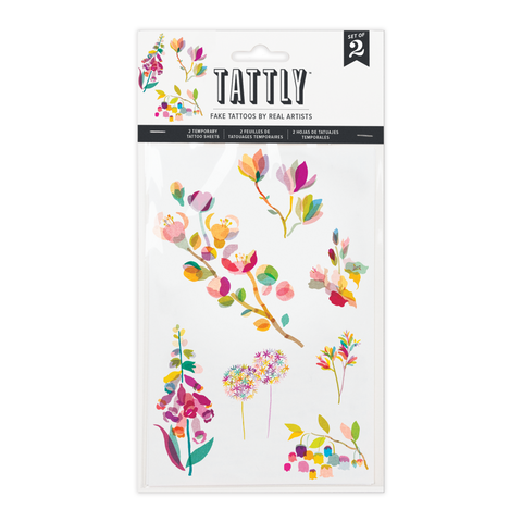 Layered Flora Tattoo Sheets