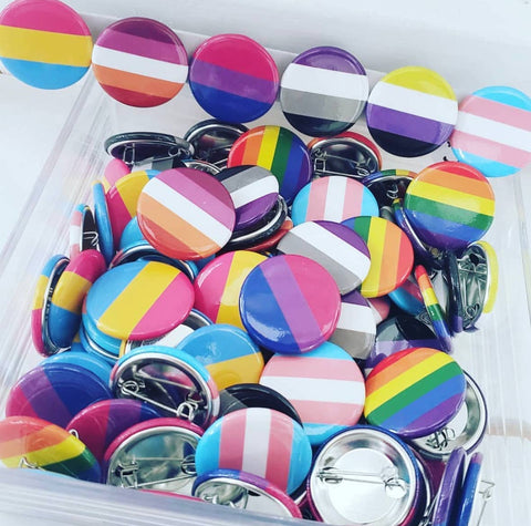 Pride Buttons (1" - 1.5” diameter): Proud Sibling