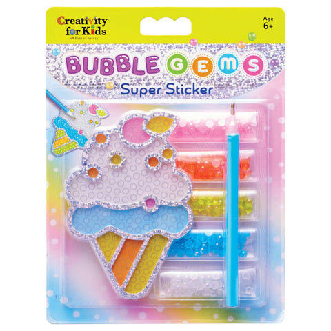 Bubble Gems Super Sticker Diamond Painting Kits for Kids: Bubble Tea