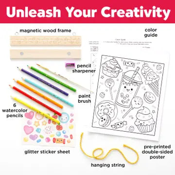 Paint By Numbers Sweets Hanging Wall Art Kit For Kids