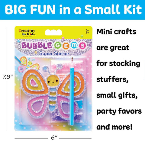 Bubble Gems Super Sticker Diamond Painting Kits for Kids: Rainbow