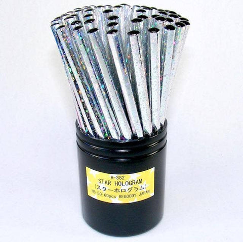 Silver Hologram Hex Hb Pencil