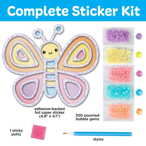 Bubble Gems Super Sticker Diamond Painting Kits for Kids: Bubble Tea