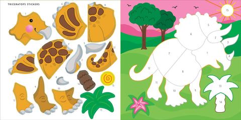 My First Color-By-Sticker Book: Dinosaurs