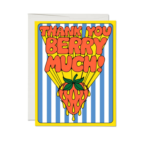 Thank You Berry Much greeting card