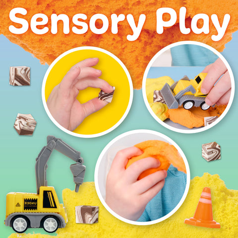 Sensory Mini Play Kit Jar with Cloud Clay: Construction Theme