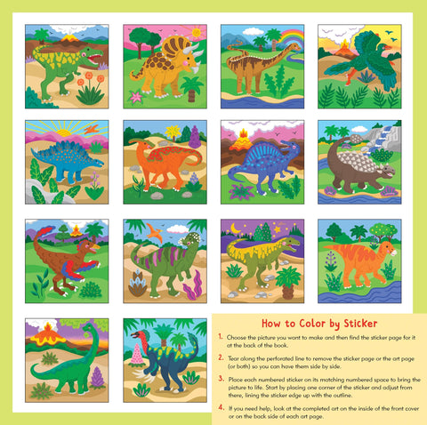 My First Color-By-Sticker Book: Dinosaurs