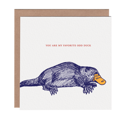 Platypus Odd Duck Greeting Card