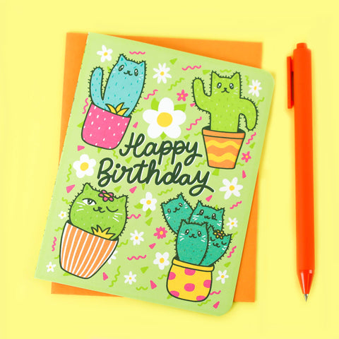 Turtle's Soup | Cactus Cats Birthday Card