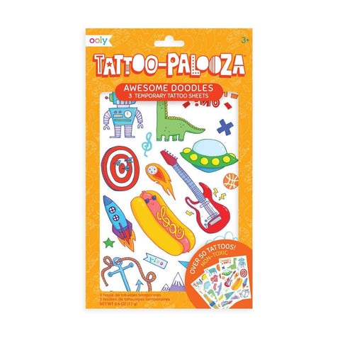 Awesome Doodles Tattoo Palooza Temporary Tattoo | OOLY