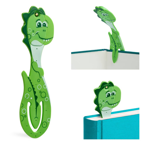 Green Dinosaur Flexilight LED 2 in 1 Reading Book Light/Bookmark | Thinking Gifts Company Ltd