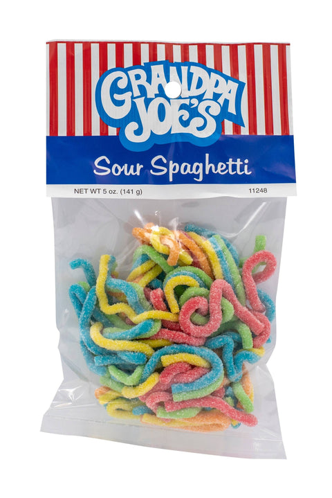 Grandpa Joe's Peg Bags, Sour Spaghetti, 4.25oz | Grandpa Joe's Candy Shop