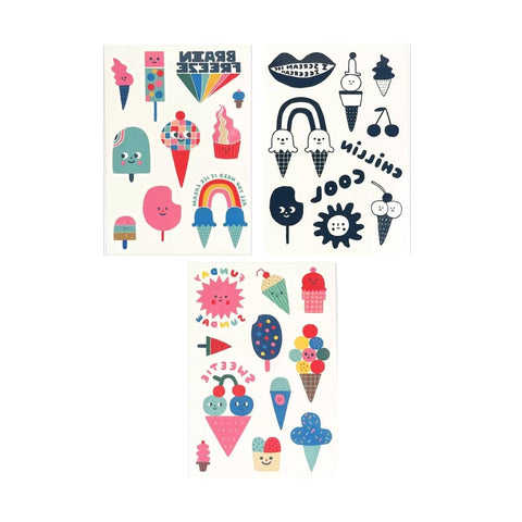 Ice Cream Party Mini Tattoo Palooza Temporary Tats X Suzy | OOLY