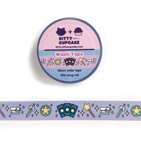 Kitty With A Cupcake - Kawaii Pastel Tarot Suits Washi Tape