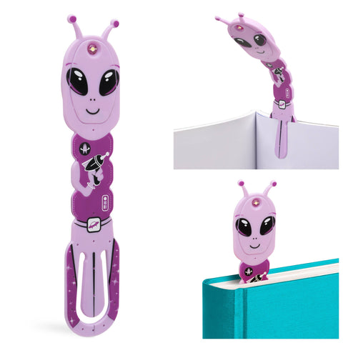 Thinking Gifts Company Ltd - Flexilight Aliens LED 2 in 1 Reading Book Light/Bookmark: Green