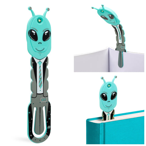 Thinking Gifts Company Ltd - Flexilight Aliens LED 2 in 1 Reading Book Light/Bookmark: Green