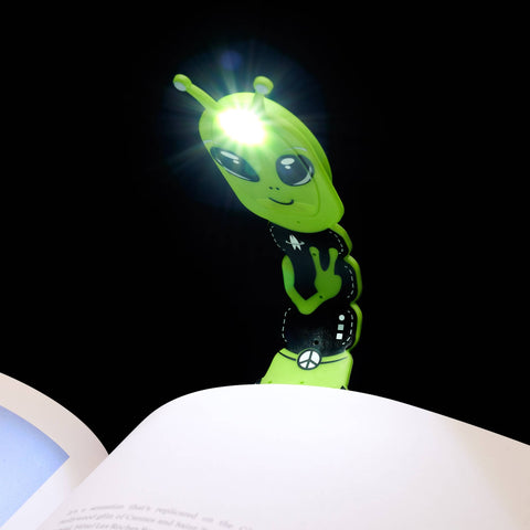 Thinking Gifts Company Ltd - Flexilight Aliens LED 2 in 1 Reading Book Light/Bookmark: Green