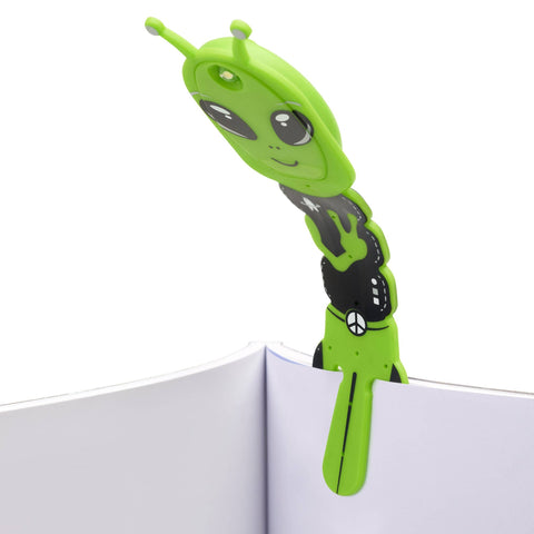 Thinking Gifts Company Ltd - Flexilight Aliens LED 2 in 1 Reading Book Light/Bookmark: Green