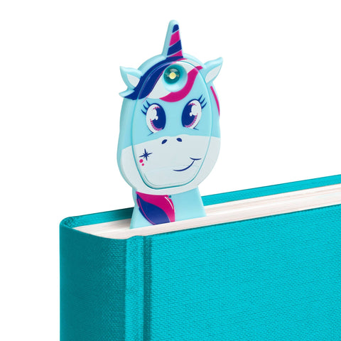 Thinking Gifts Company Ltd - Flexilight Unicorn LED 2 in 1 Reading Book Light/Bookmark: Blue