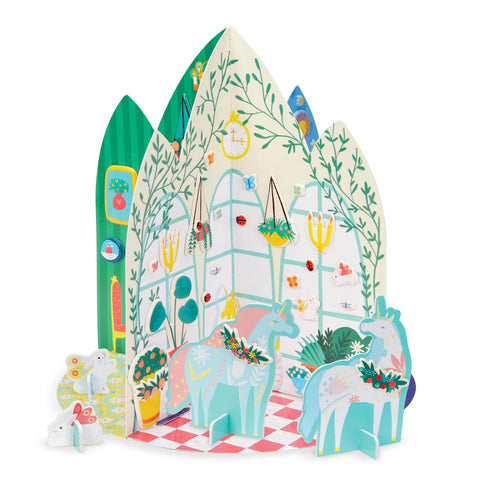 Puffy Sticker 3D Playhouse Unicorn Palace | Bright Stripes