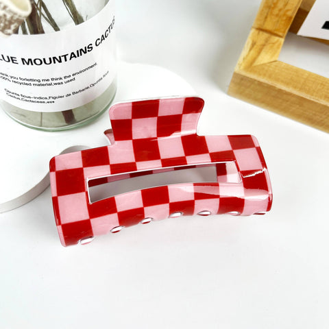 Checkerboard Hair Clip: Red | mildstyles