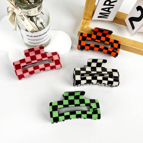 Checkerboard Hair Clip: Red | mildstyles