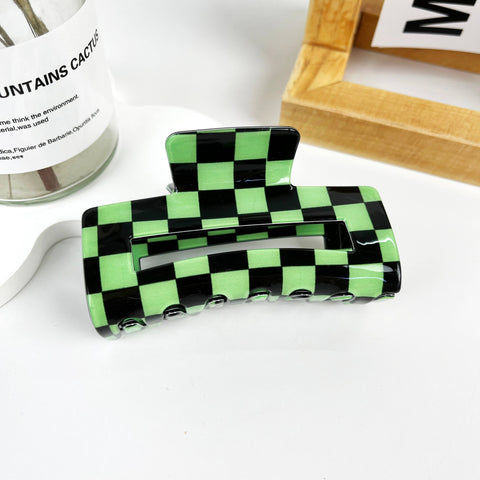 Checkerboard Hair Clip: Green | mildstyles