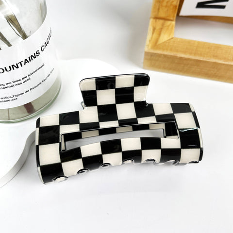 Checkerboard Hair Clip: Black | mildstyles