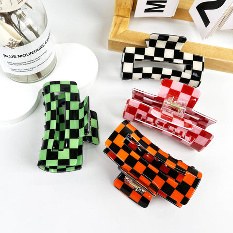 Checkerboard Hair Clip: Black | mildstyles