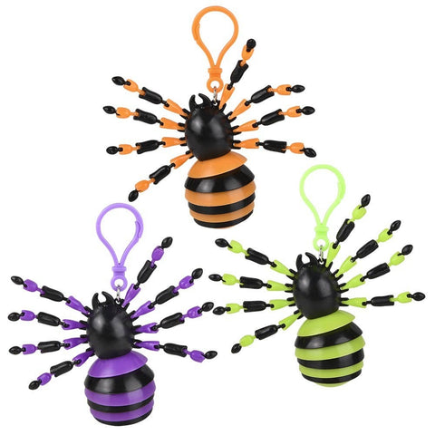 La Luna Bella - Toys - 3" Wiggle Sensory Spider Clip On 12ct LLB kids toys