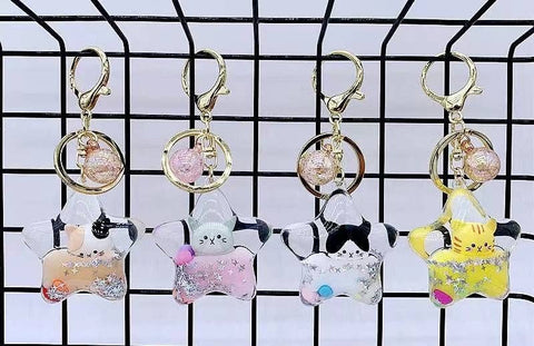 Kitty Star Floaty Key Charms | BCmini