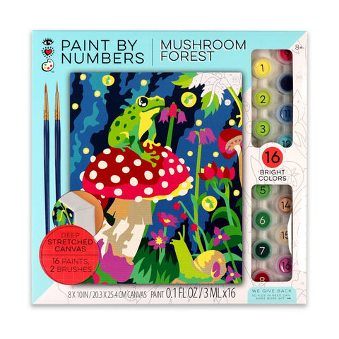 Bright Stripes - IHeartArt Paint By Numbers Frog & Mushroom