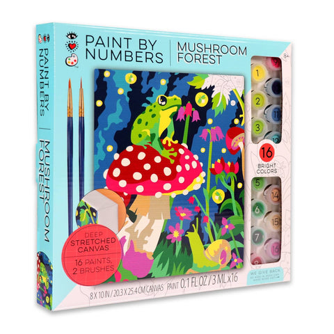 Bright Stripes - IHeartArt Paint By Numbers Frog & Mushroom